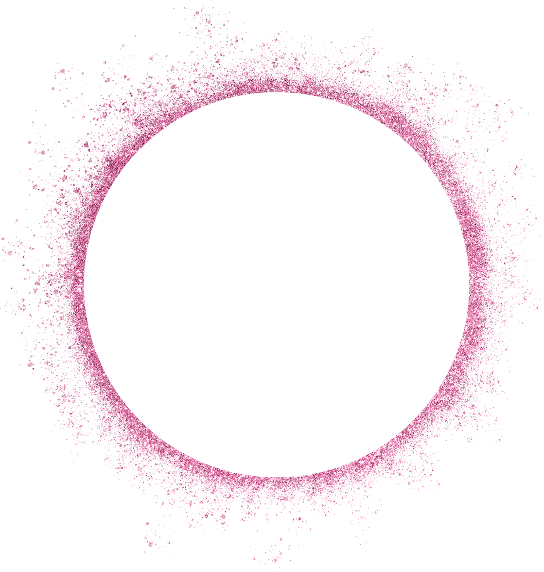 circle pink glitter decoration element
